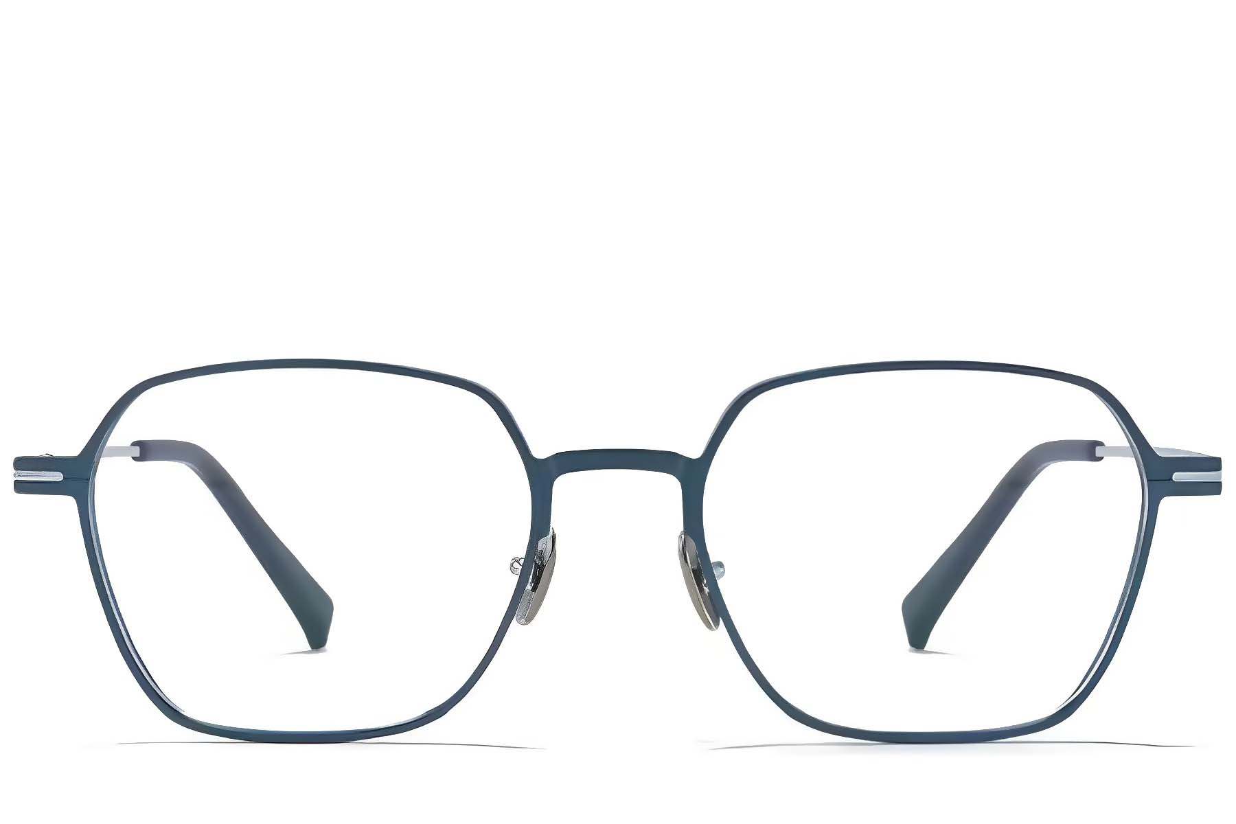 BS1025-0343_Blue_Geometric_Metal_Glasses_front