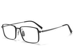 Rectangular Grey Metal Glasses #BS1025-0347