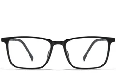 BS1025-0351_Black_Rectangular_TR90_Glasses_front
