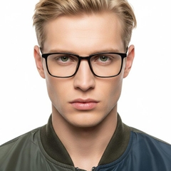 Lunettes rectangulaires noires TR90 #BS1025-0351