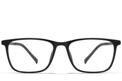BS1025-0353_Black_Rectangular_TR90_Glasses_front