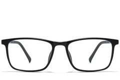 BS1025-0355_Black_Rectangular_TR90_Glasses_front