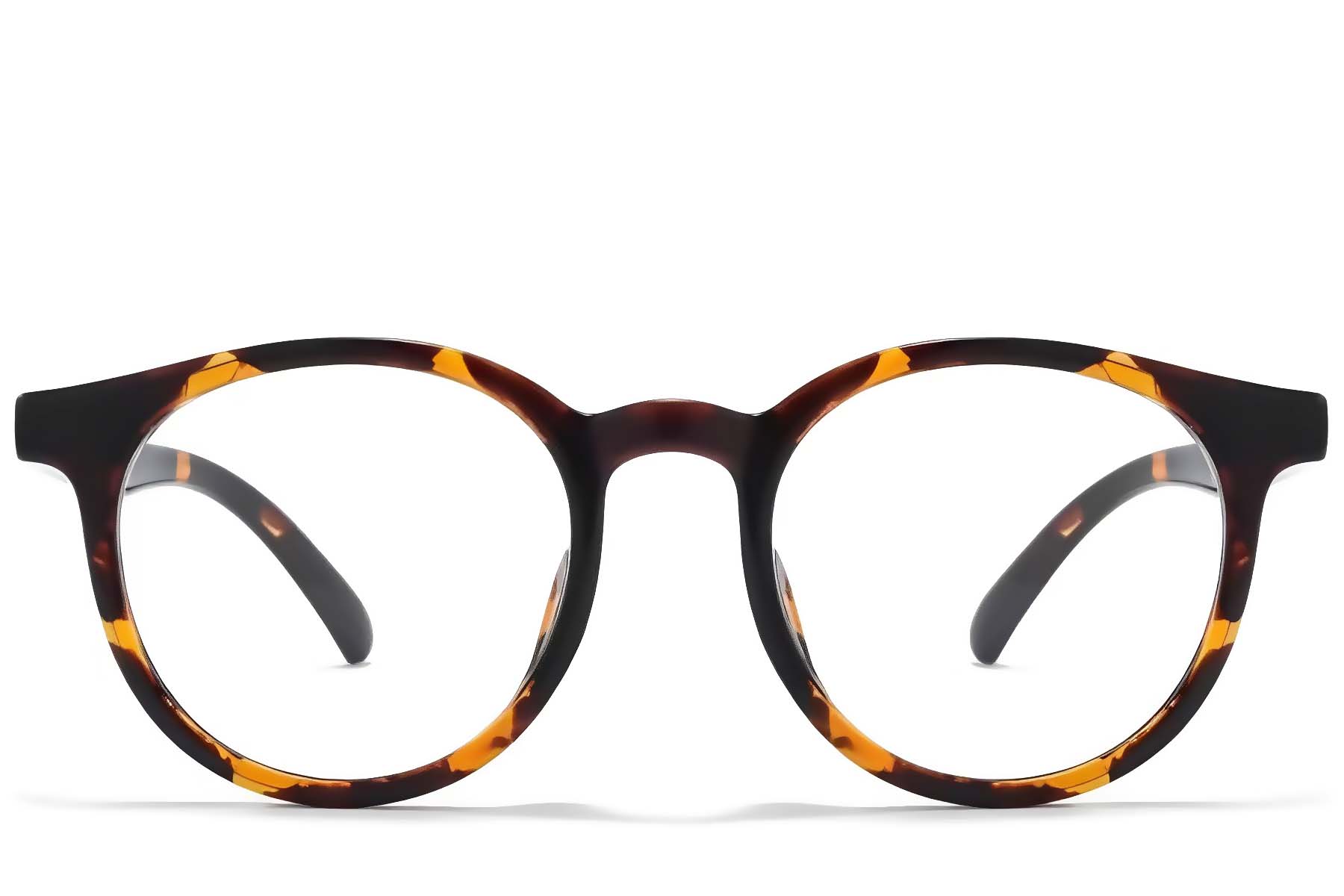 BS1025-0363_Tortoiseshell_Round_TR90_Glasses_front