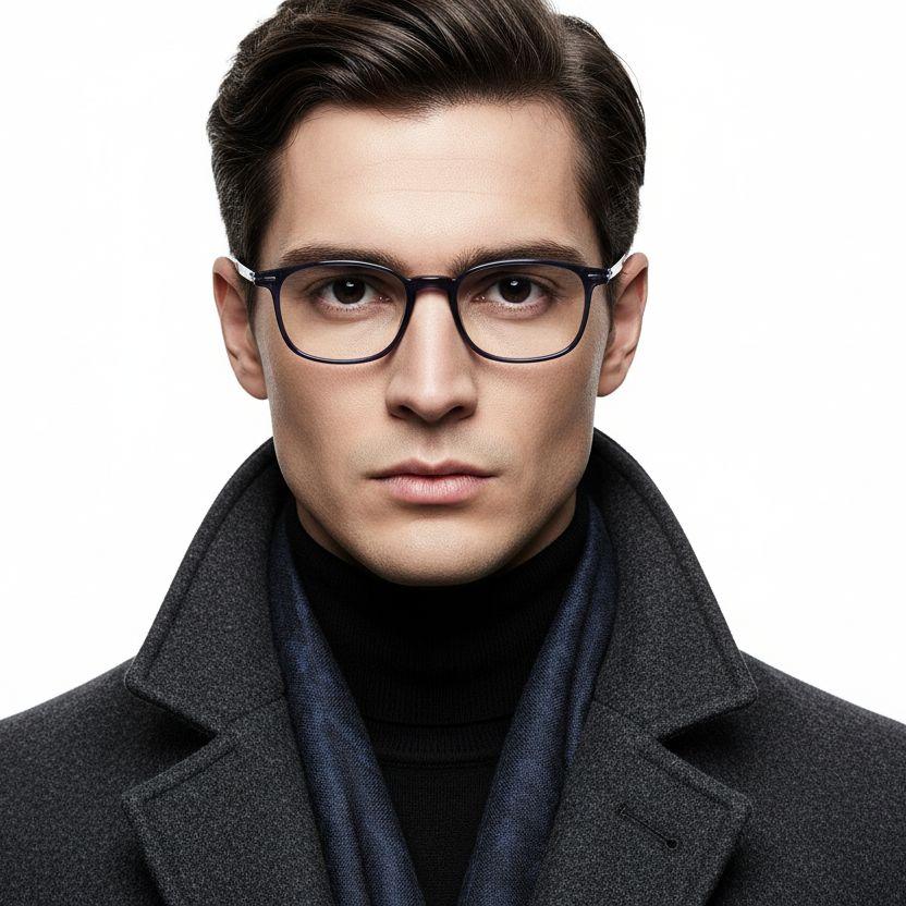 Rechteckige violette Ultem-Brille #BS1025-0433