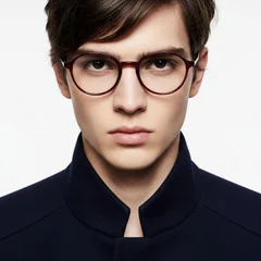 bs1025-0445_red_round_ultem_glasses_model