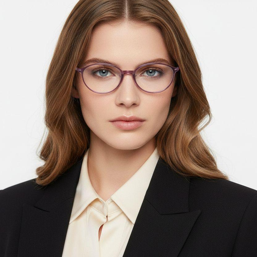 Lunettes ovales violettes Ultem #BS1025-0450