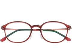BS1025-0454_Red_Oval_Ultem_Glasses_front
