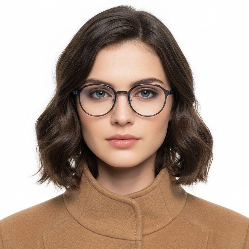 Runde blaue Ultem-Brille #BS1025-0479