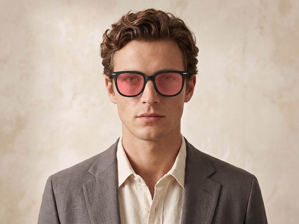 BS1223-0003_Red_Rectangular_TR90_AG11_AI_smart_sunglasses-tryon_male