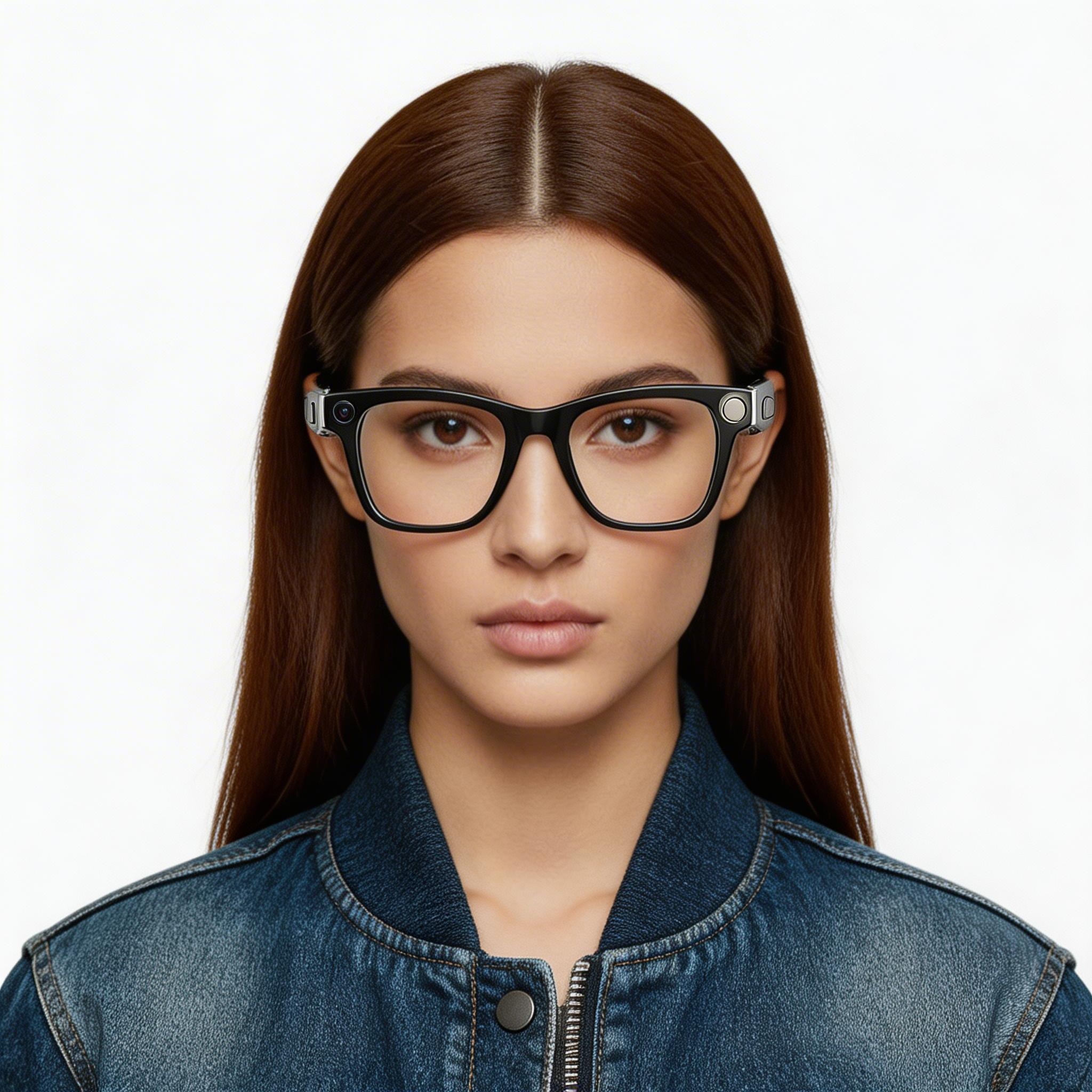 BS1223-0004_Black_Rectangular_TR90_AG18_AI_smart_glasses_model