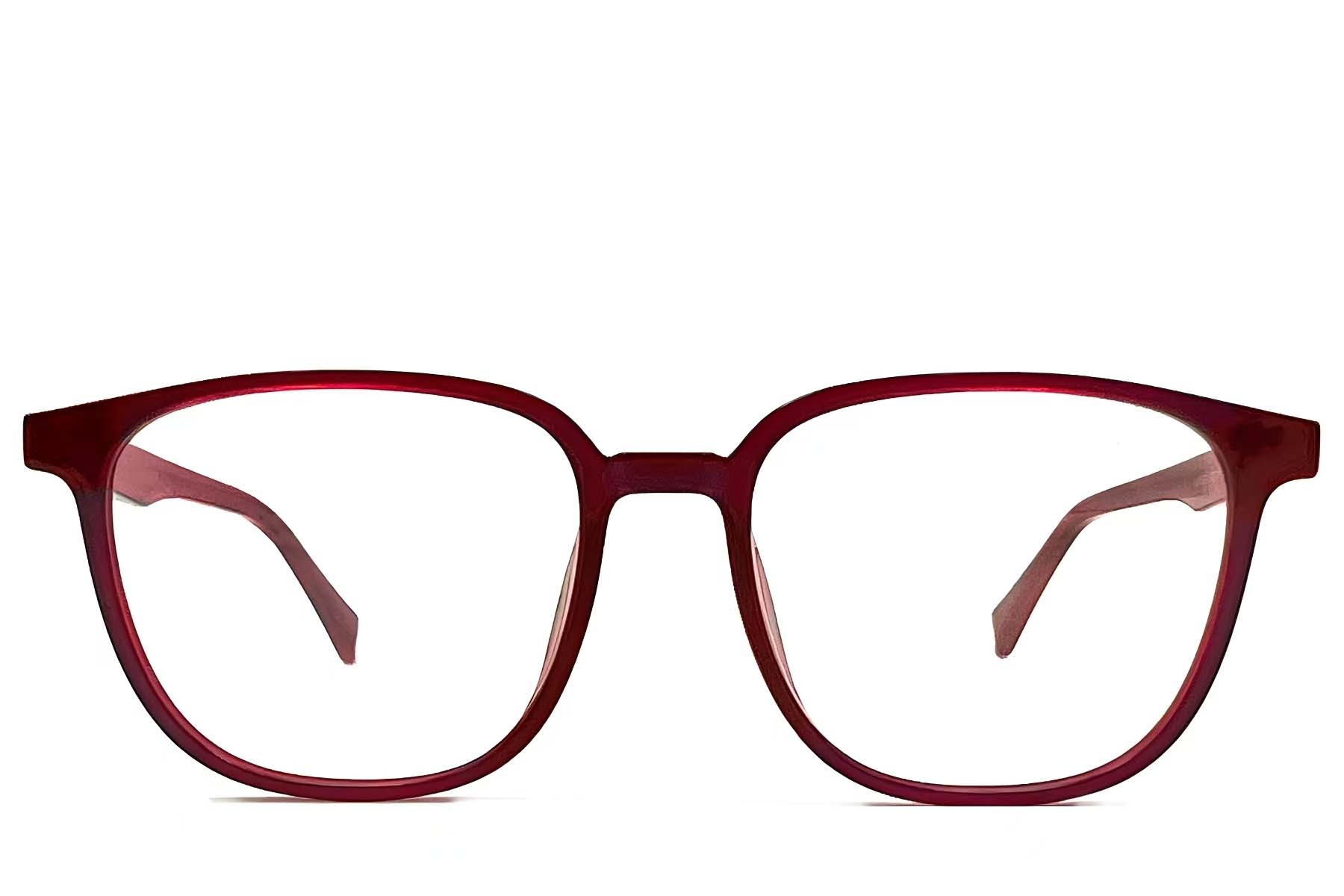BS1224-0003_Red_Rectangular_TR90_Glasses_front