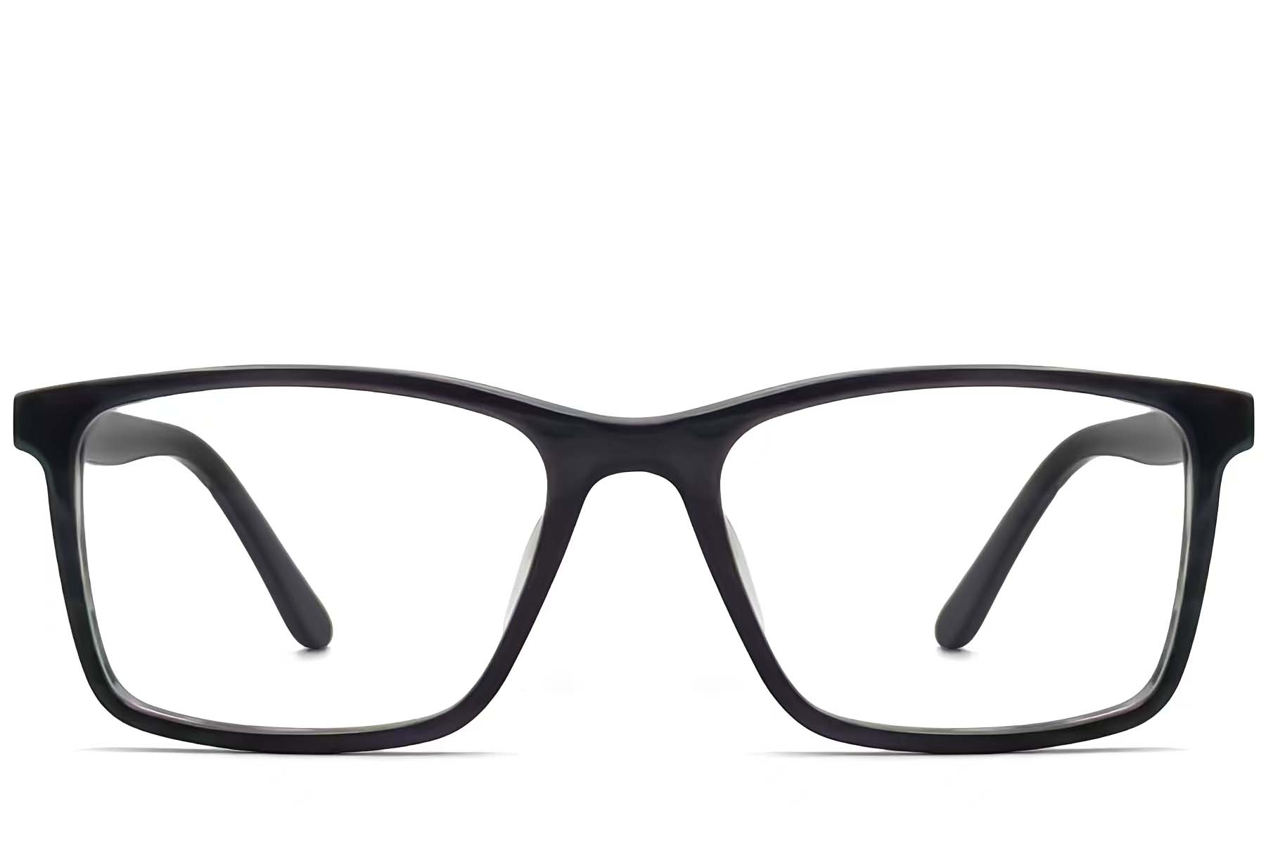 BS1224-0008_Black_Rectangular_Acetate_Glasses_front