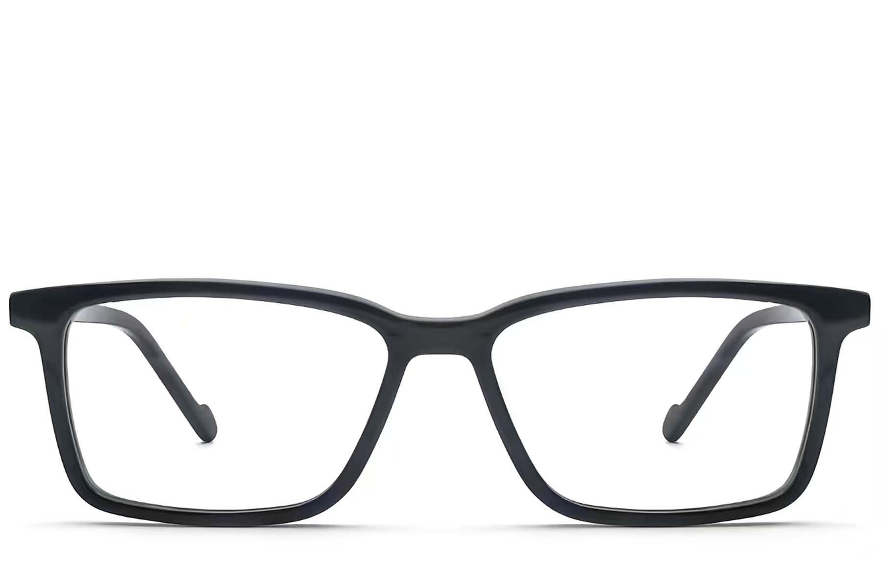 BS1224-0013_Black_Rectangular_Acetate_Glasses_front
