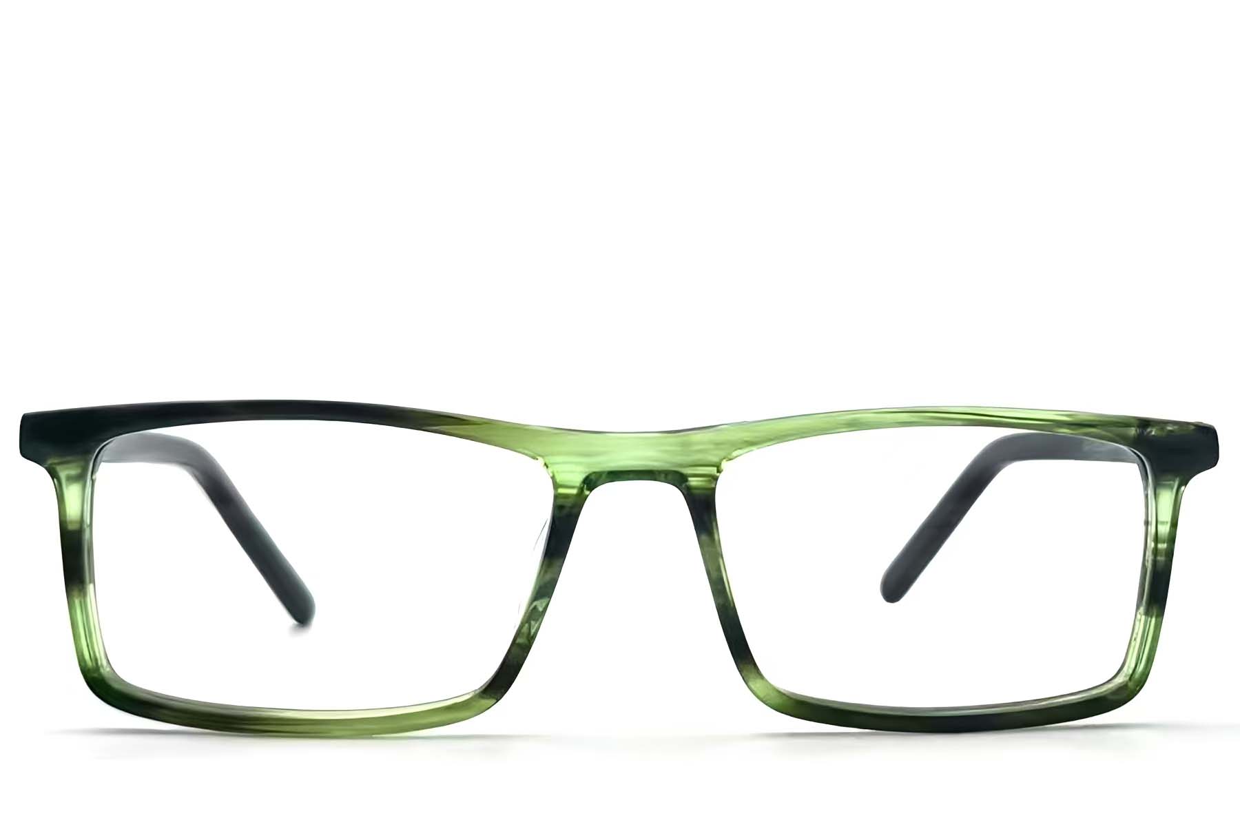 BS1224-0016_Green_Rectangular_Acetate_Glasses_front