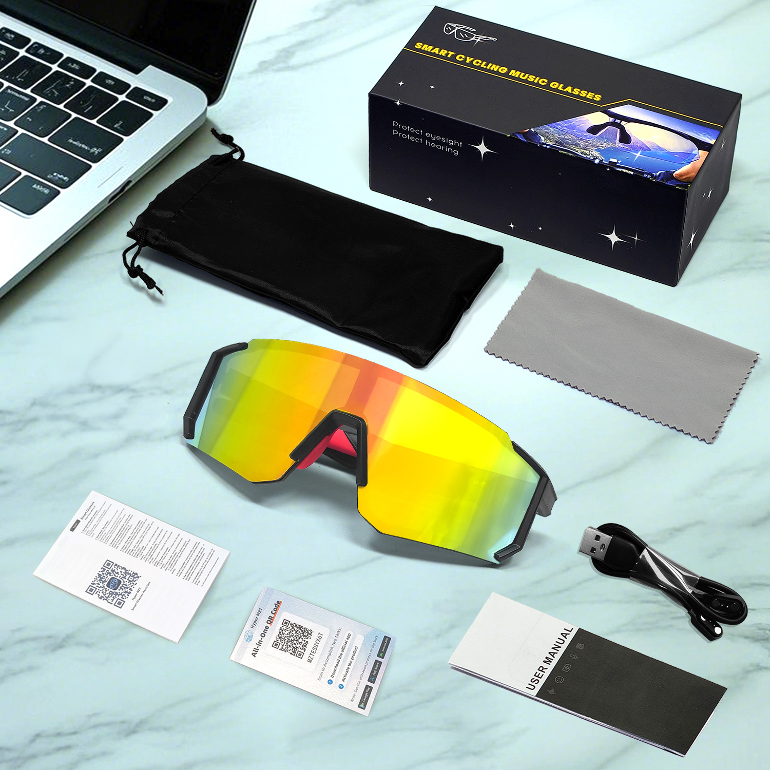 BS1611-0003_Red_Irregular_Plastic_QY_Pro1_smart_sport_sunglasses_packaging