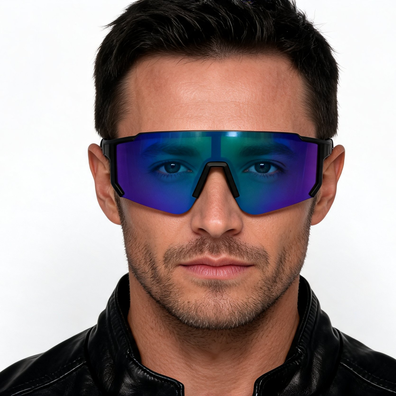 BS1611-0005_Blue_Irregular_Plastic_QY_Pro1_smart_sport_sunglasses_model