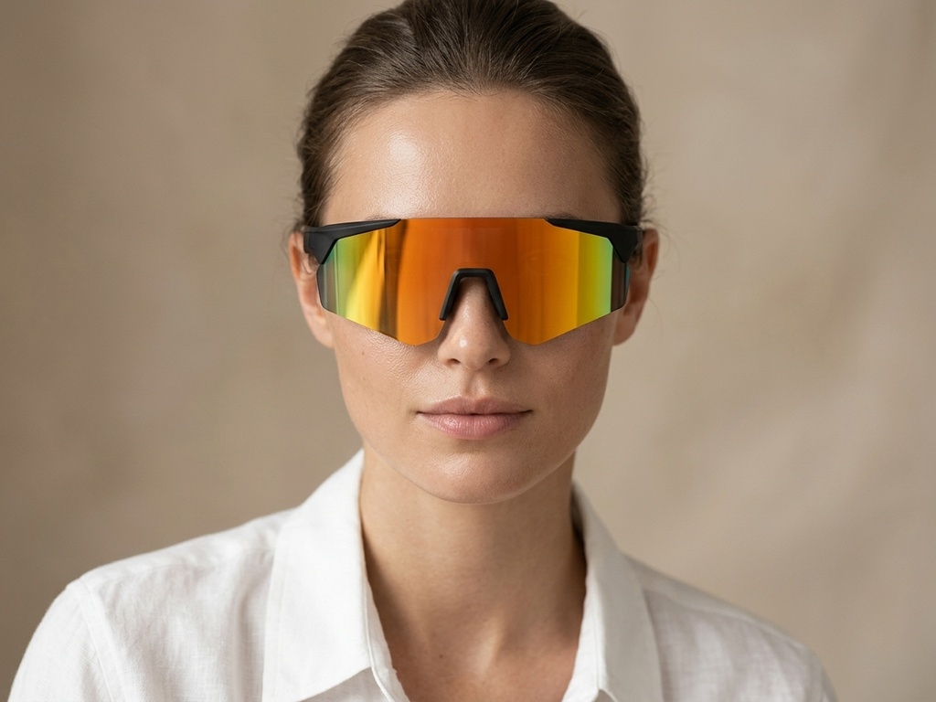 Lunettes de soleil connectées QY Pro2 en plastique orange irrégulier #BS1611-0009
