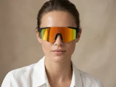 Lunettes de soleil connectées QY Pro2 en plastique orange irrégulier #BS1611-0009