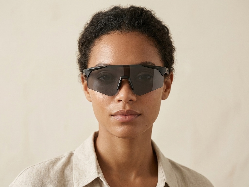 QY Pro2 Irregular Black Plastic Smart Sport Sunglasses #BS1611-0010