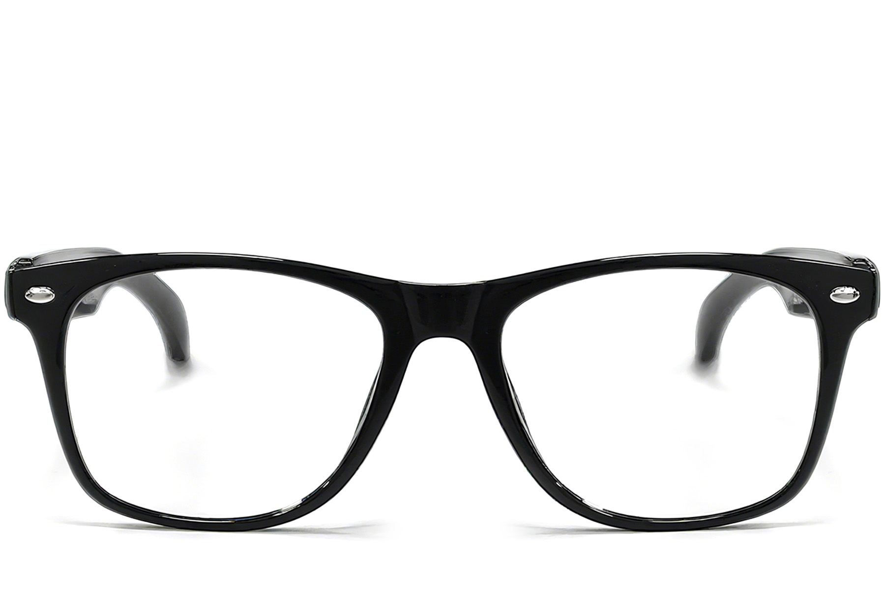 BS1611-0011_Black_Rectangular_Plastic_Glasses_front
