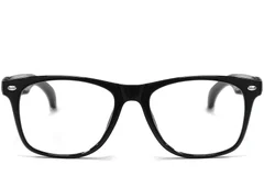 BS1611-0011_Black_Rectangular_Plastic_Glasses_front