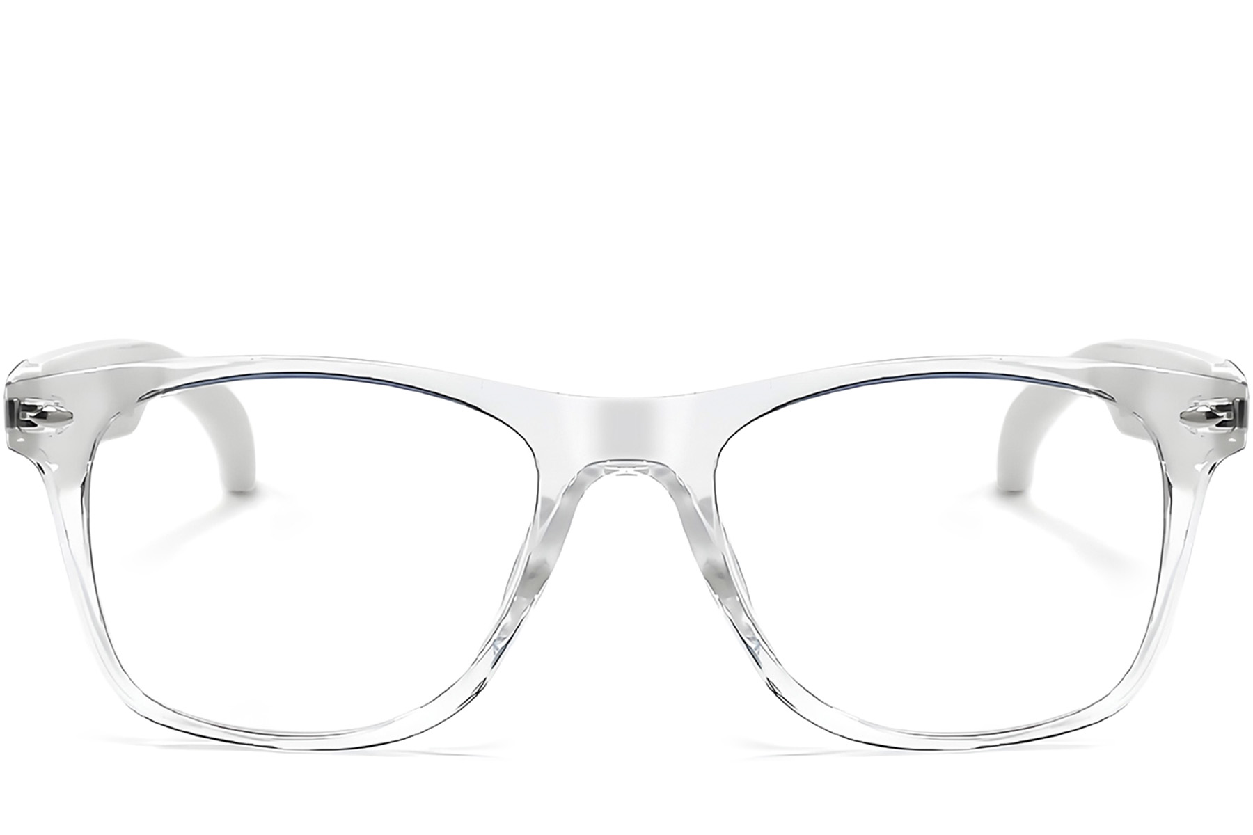 BS1611-0013_F16_Transparent_Rectangular_Plastic_Glasses_front
