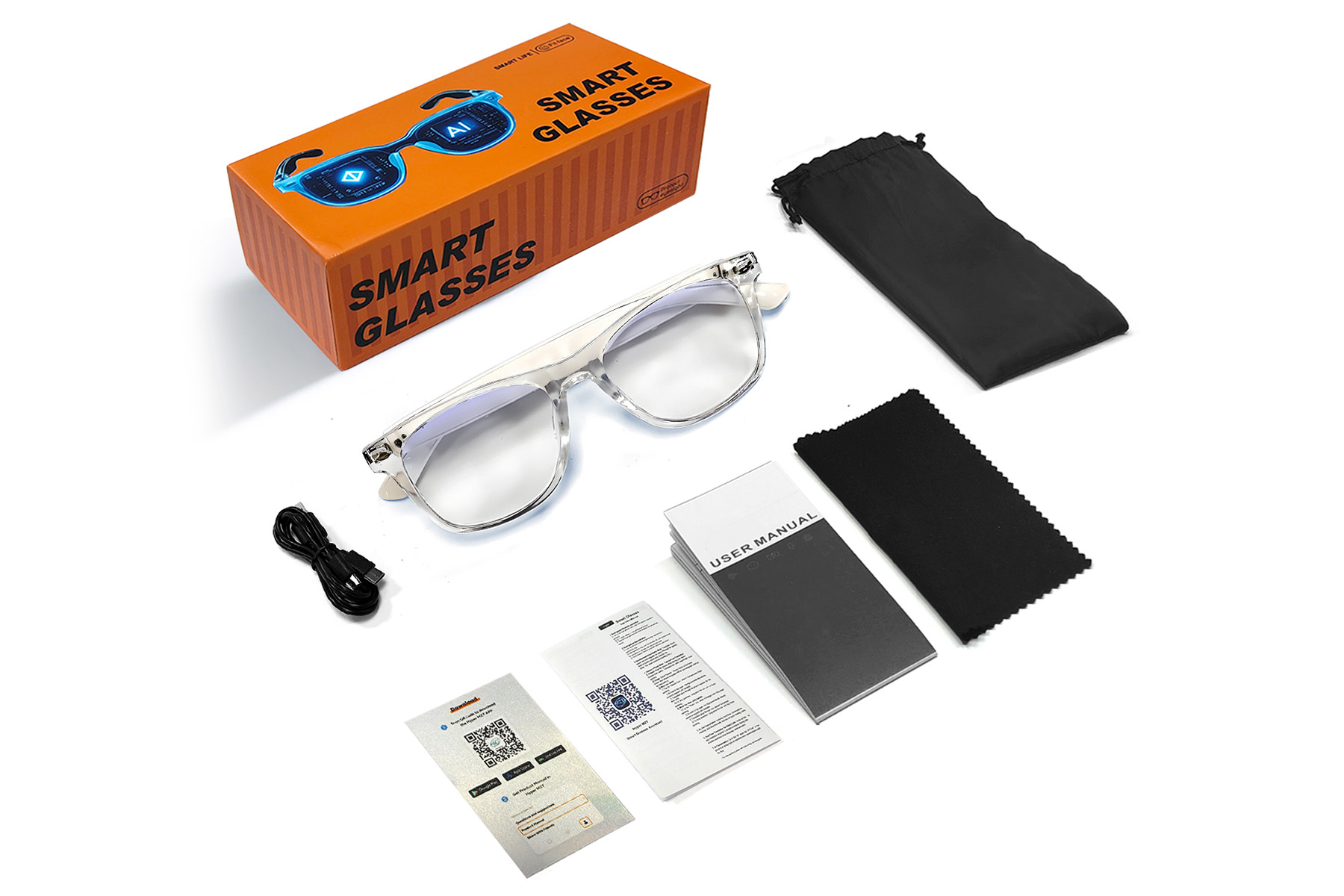 BS1611-0013_F16_Transparent_Rectangular_Plastic_Glasses_packaging