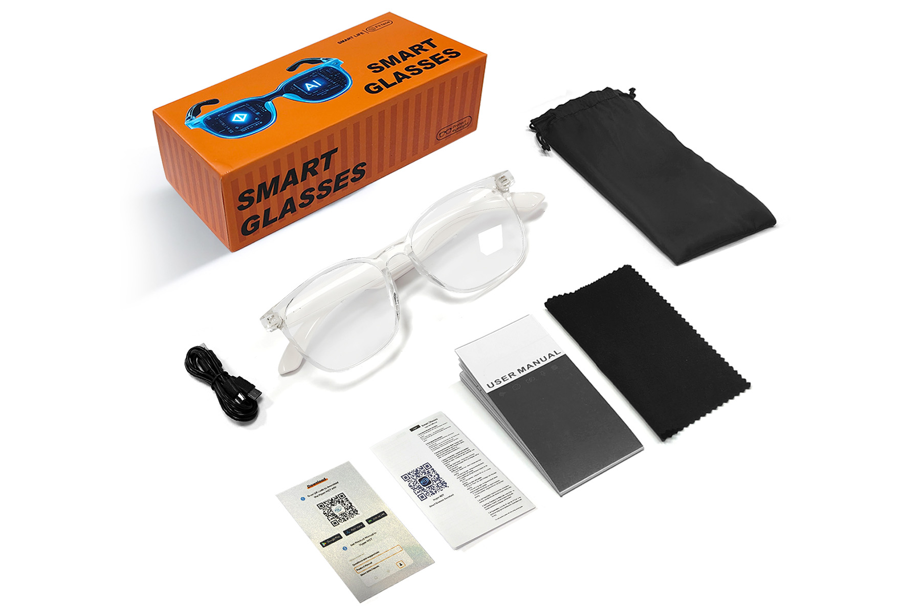 BS1611-0017_F19_Transparent_Rectangular_Plastic_Glasses_packaging