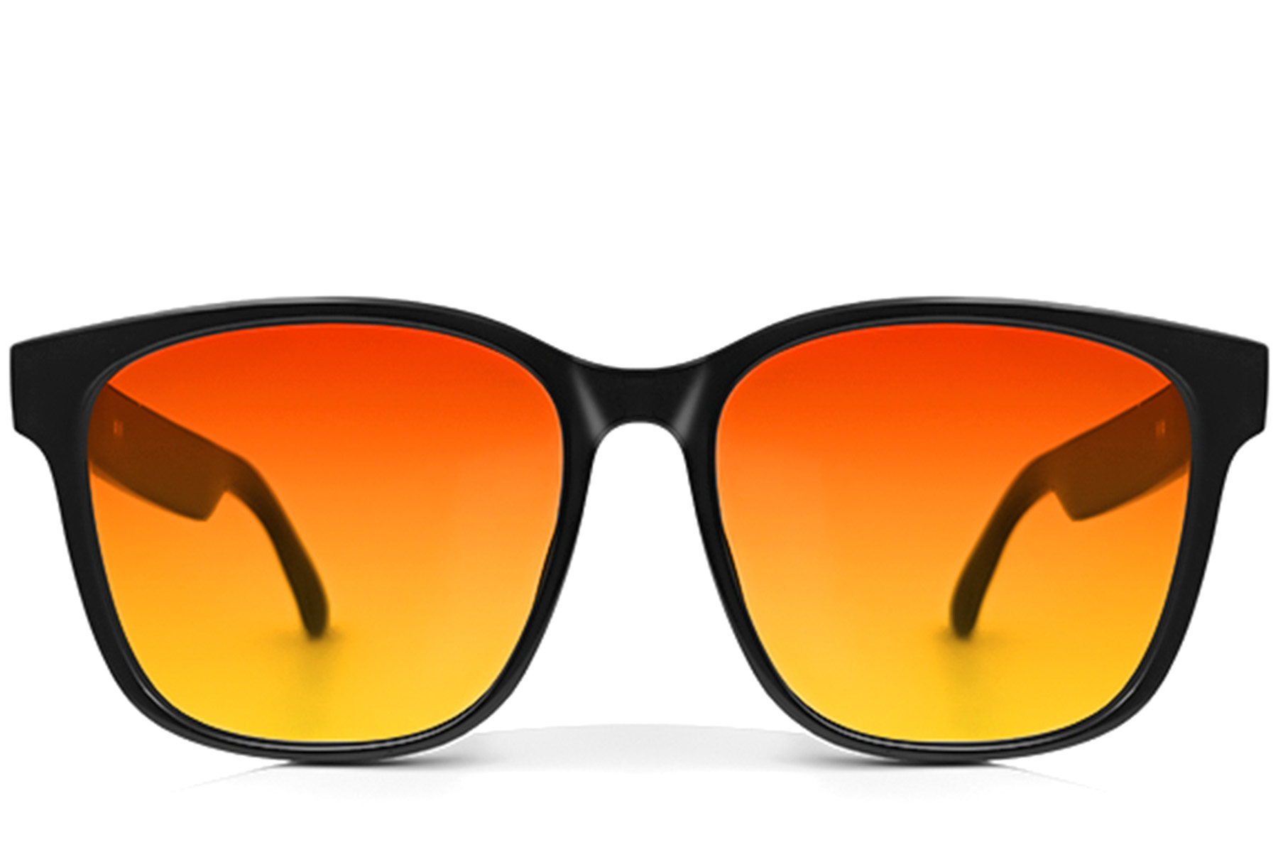 BS1611-0023_GS08_Black_Rectangular_Plastic_Sunglasses_front