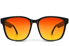 BS1611-0023_GS08_Black_Rectangular_Plastic_Sunglasses_front