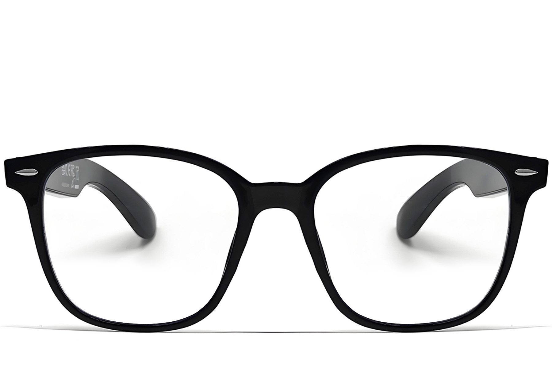 BS1611-0030_GT-35_Black_Rectangular_Plastic_Glasses_front