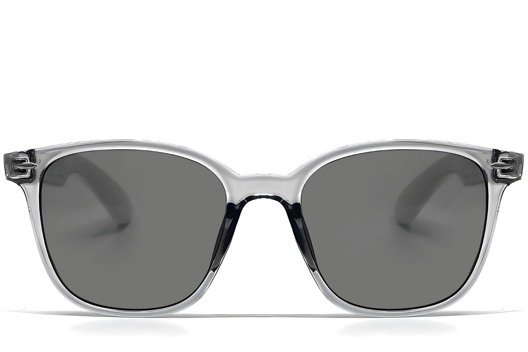 BS1611-0032_GT-35_Grey_Rectangular_Plastic_Sunglasses_front
