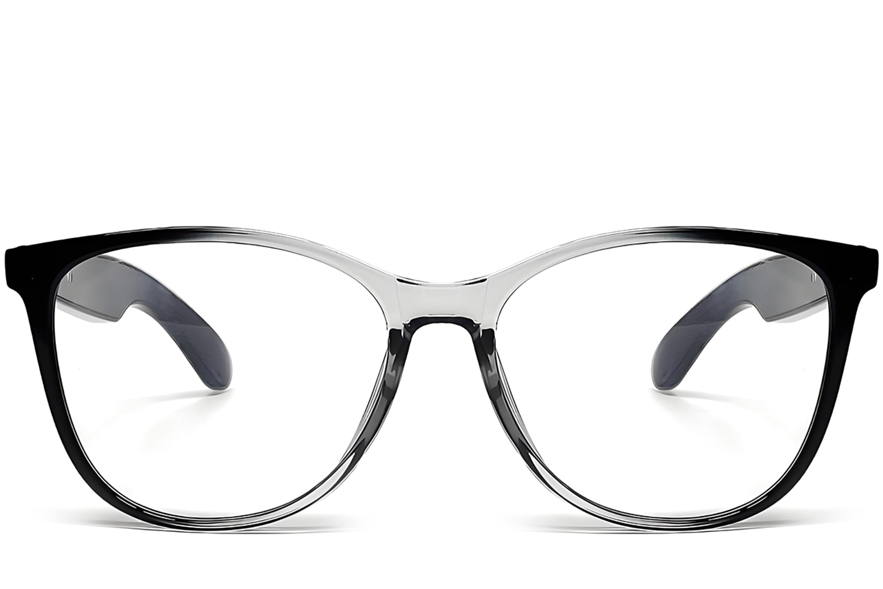 BS1611-0033_GT-50_Grey_Rectangular_Plastic_Glasses_front