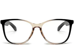 BS1611-0034_GT-50_Brown_Rectangular_Plastic_Glasses_front