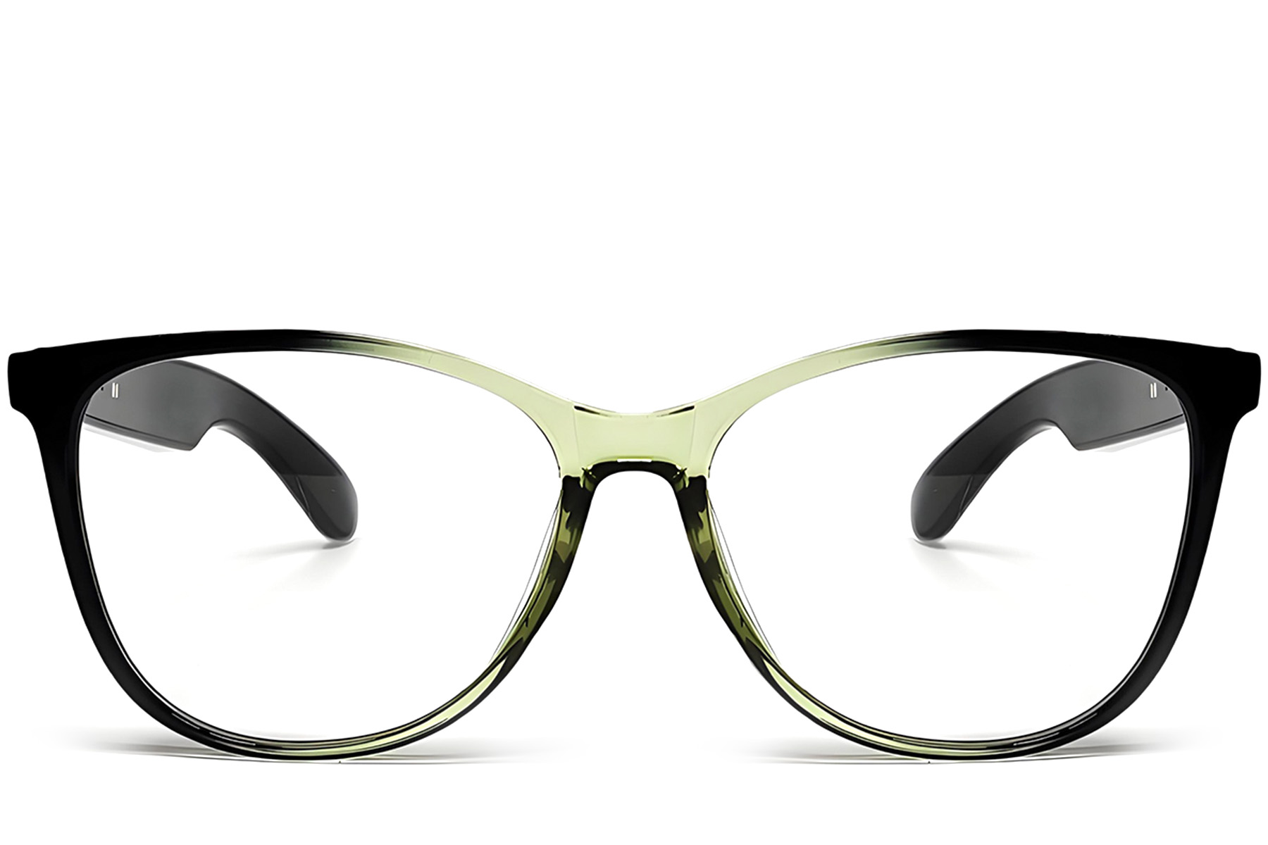 BS1611-0035_GT-50_Green_Rectangular_Plastic_Glasses_front