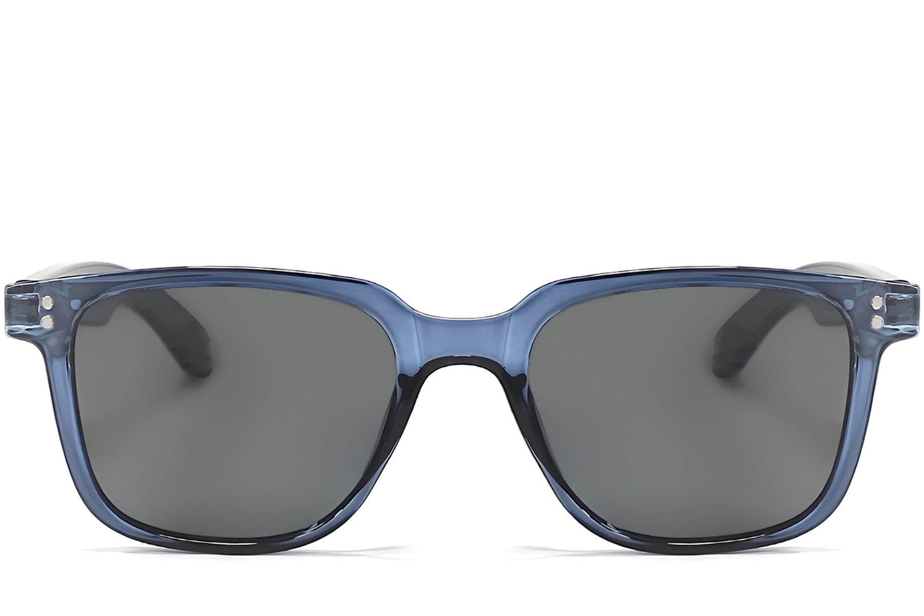 BS1611-0036_GT-51_Blue_Rectangular_Plastic_Sunglasses_front