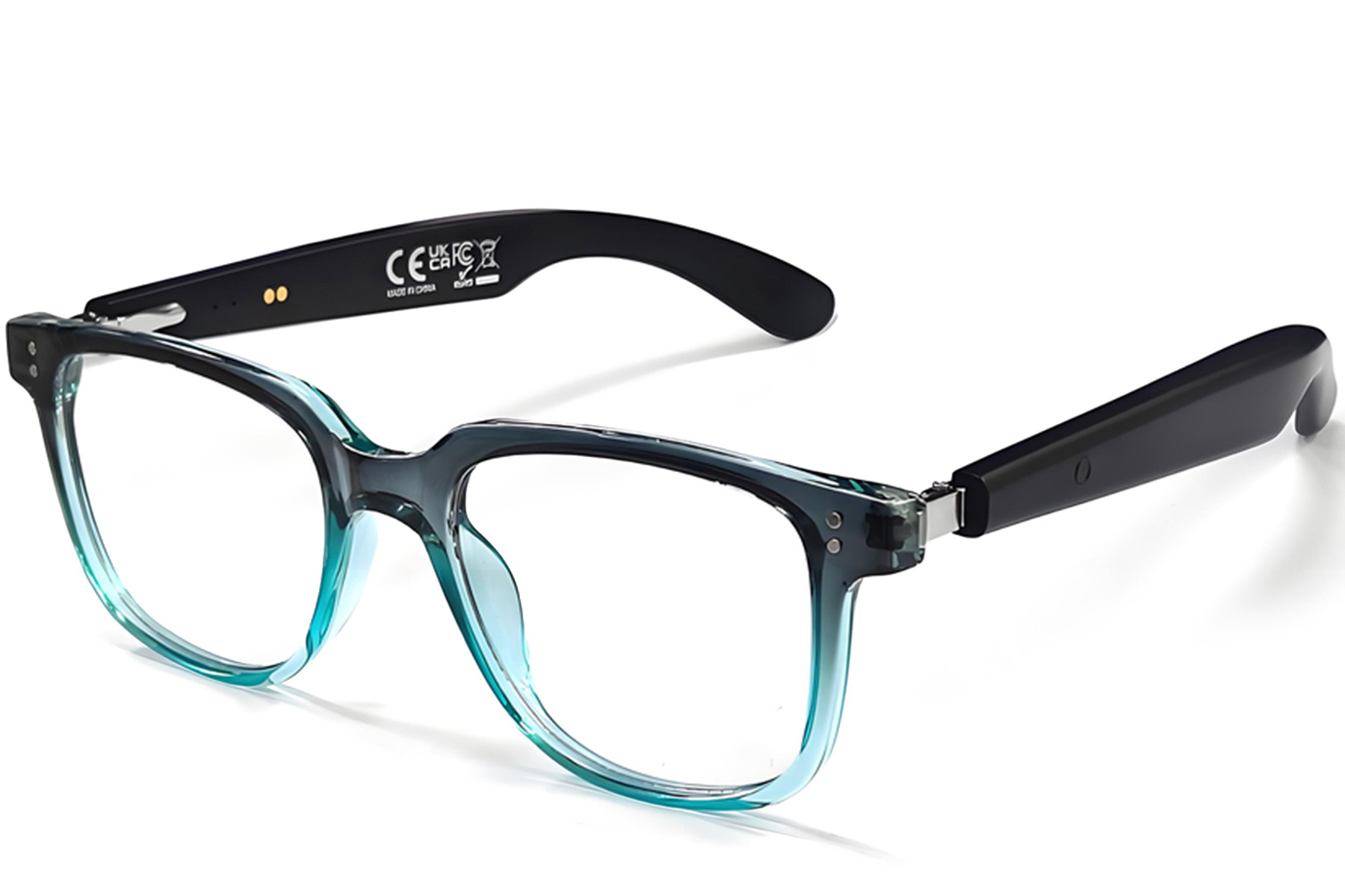BS1611-0038_GT-51_Green_Rectangular_Plastic_Glasses_corner