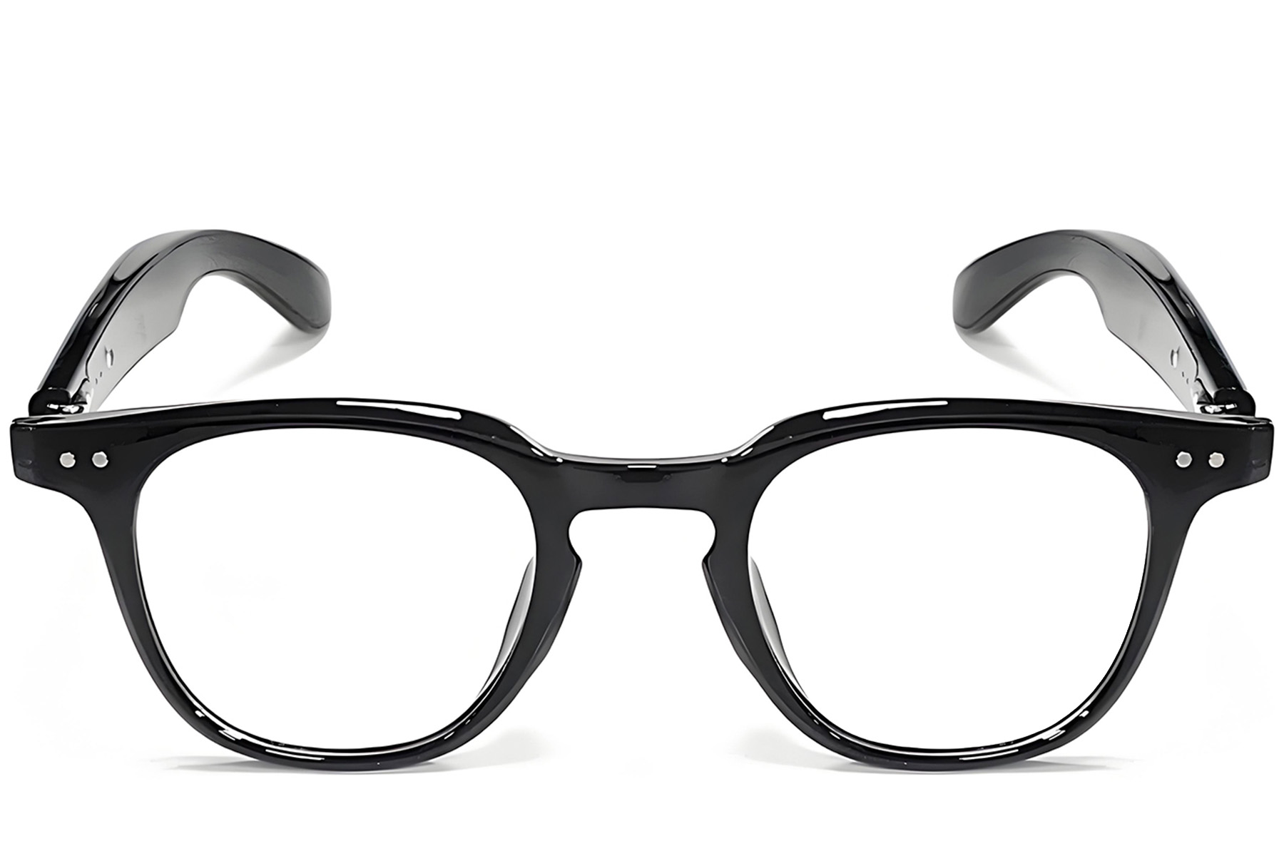 BS1611-0039_GT-52_Black_Rectangular_Plastic_Glasses_front