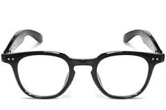 BS1611-0039_GT-52_Black_Rectangular_Plastic_Glasses_front