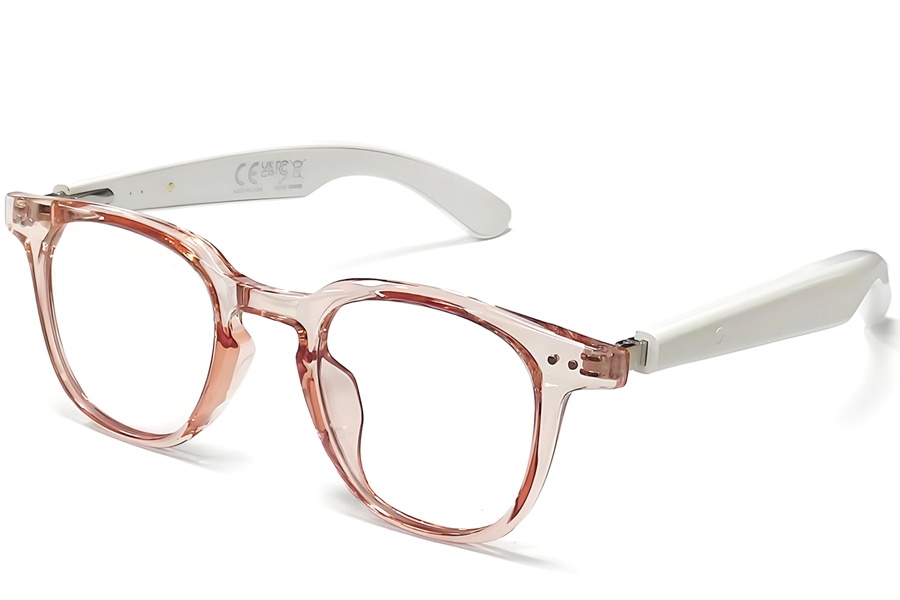 GT-52 Rectangular Pink Plastic Smart Photochromic Glasses #BS1611-0040