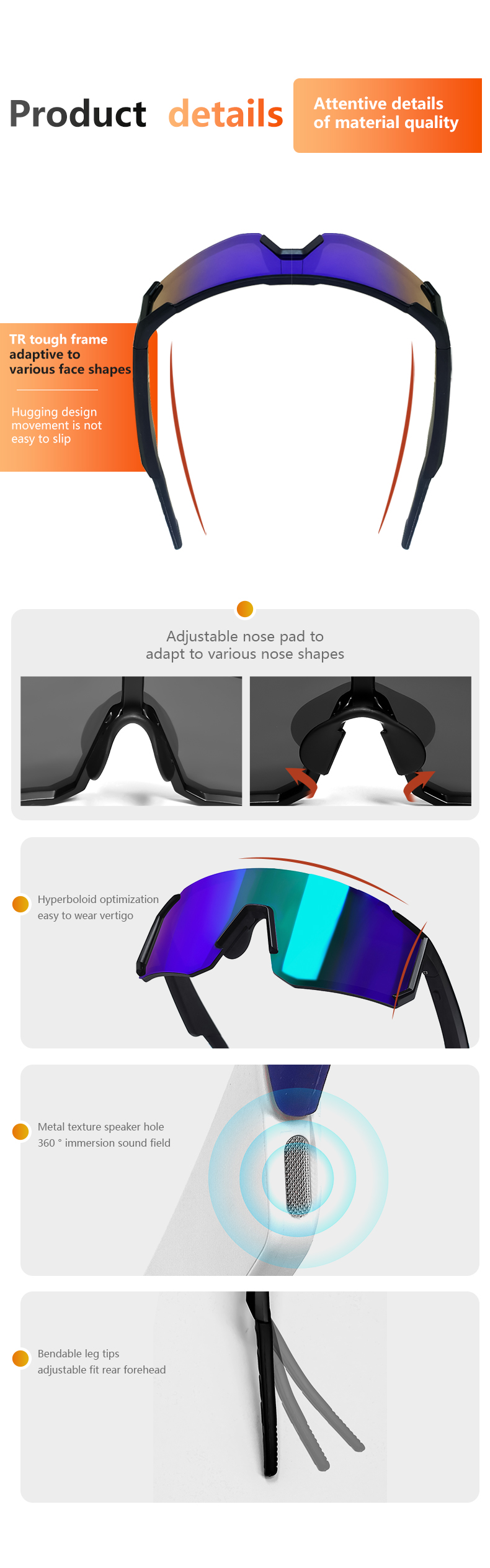 BS1611-0003_Red_Irregular_Plastic_QY_Pro1_smart_sport_sunglasses_detail