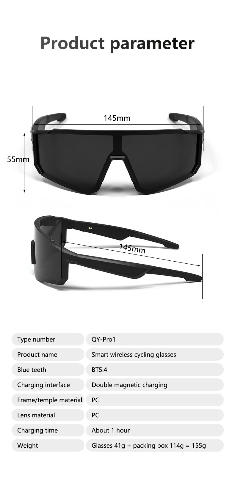 BS1611-0004_Black_Irregular_Plastic_QY_Pro1_smart_sport_sunglasses_detail