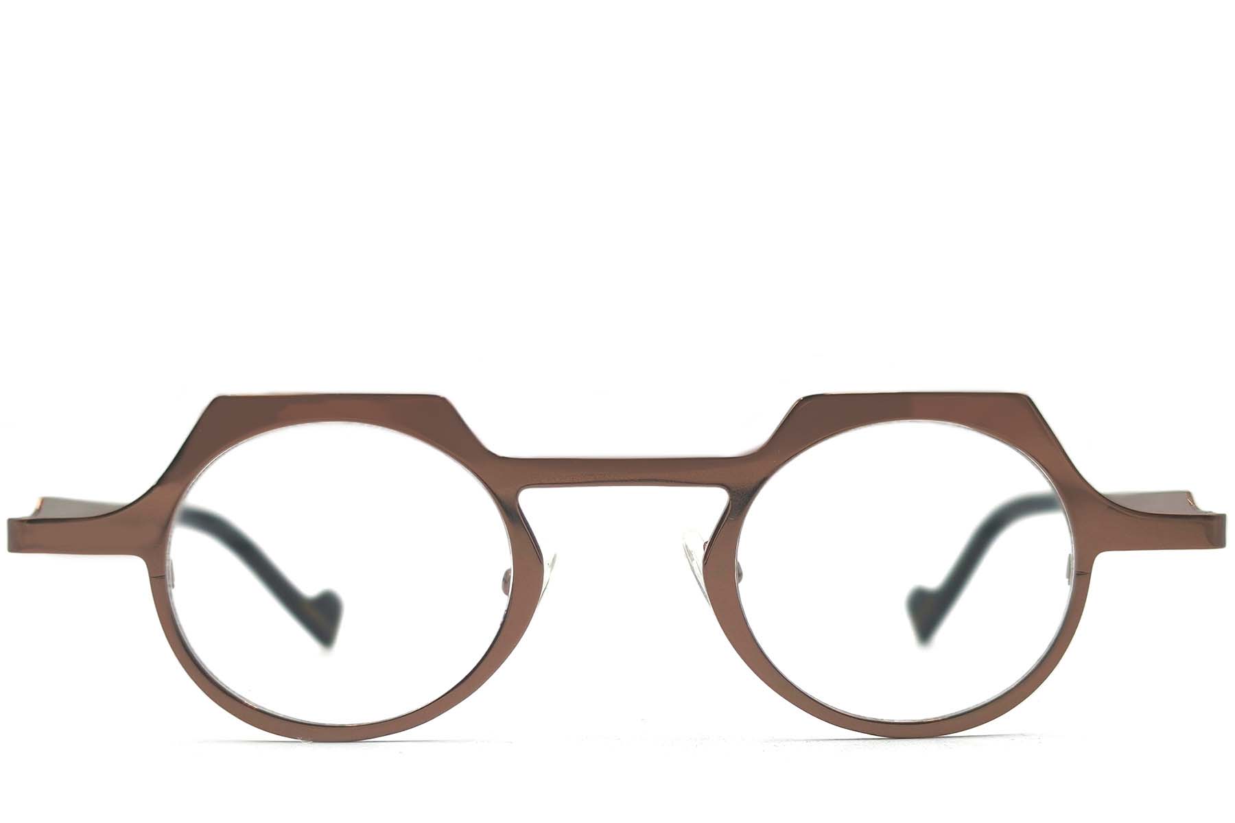 BS1620-0003_Brown_Oval_Metal_Glasses_front