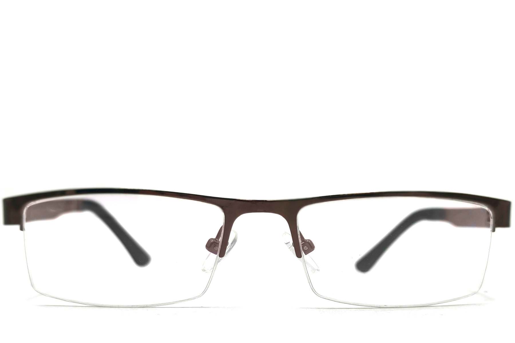 BS1620-0005_Brown_Semi-rimless_Metal_Glasses_front