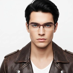 bs1620-0005_brown_semi-rimless_metal_glasses_model