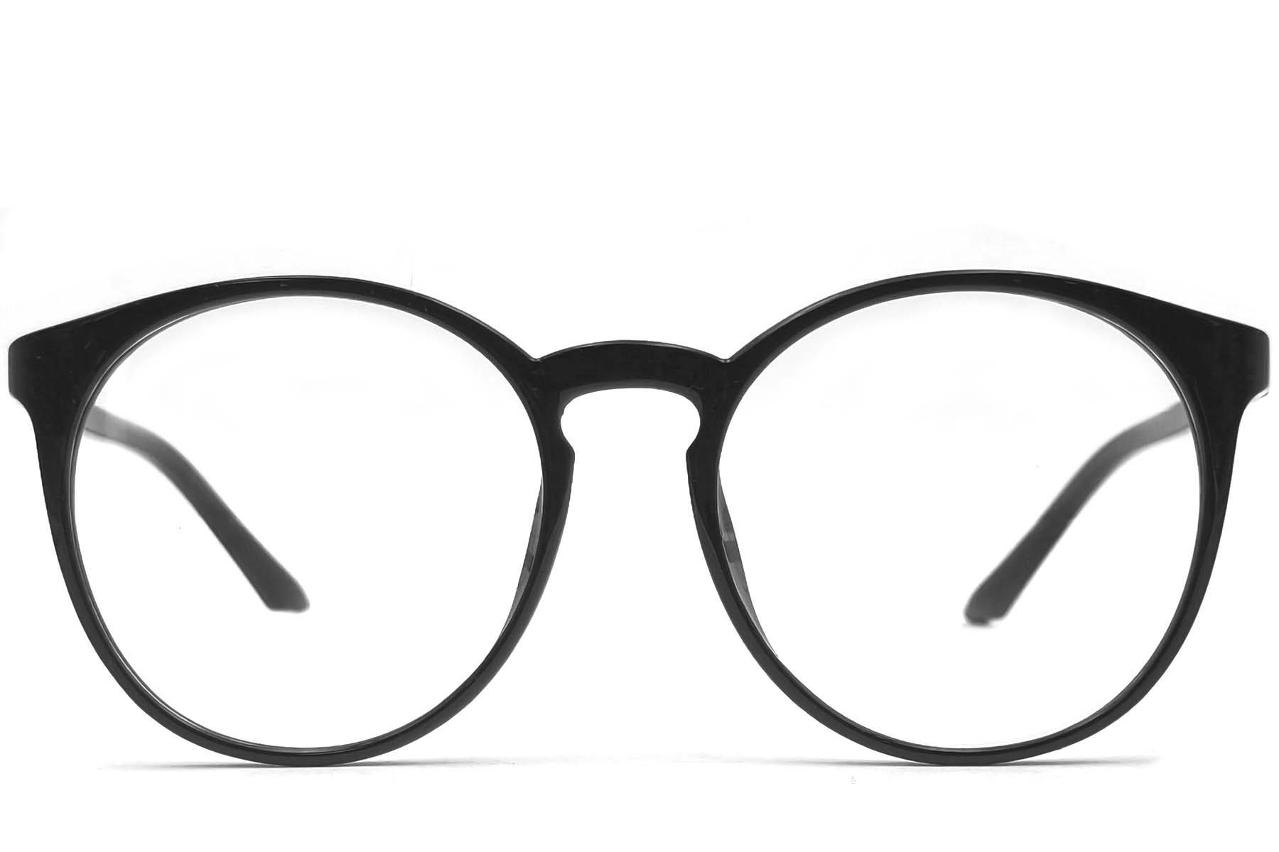 BS1620-0010_Black_Round_TR90_Glasses_front