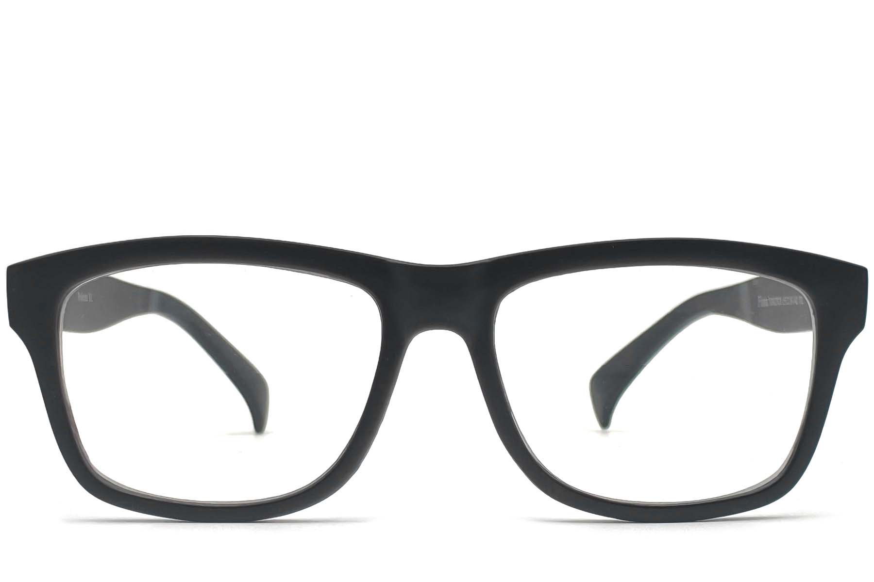 BS1620-0015_Black_Rectangular_TR90_Glasses_front