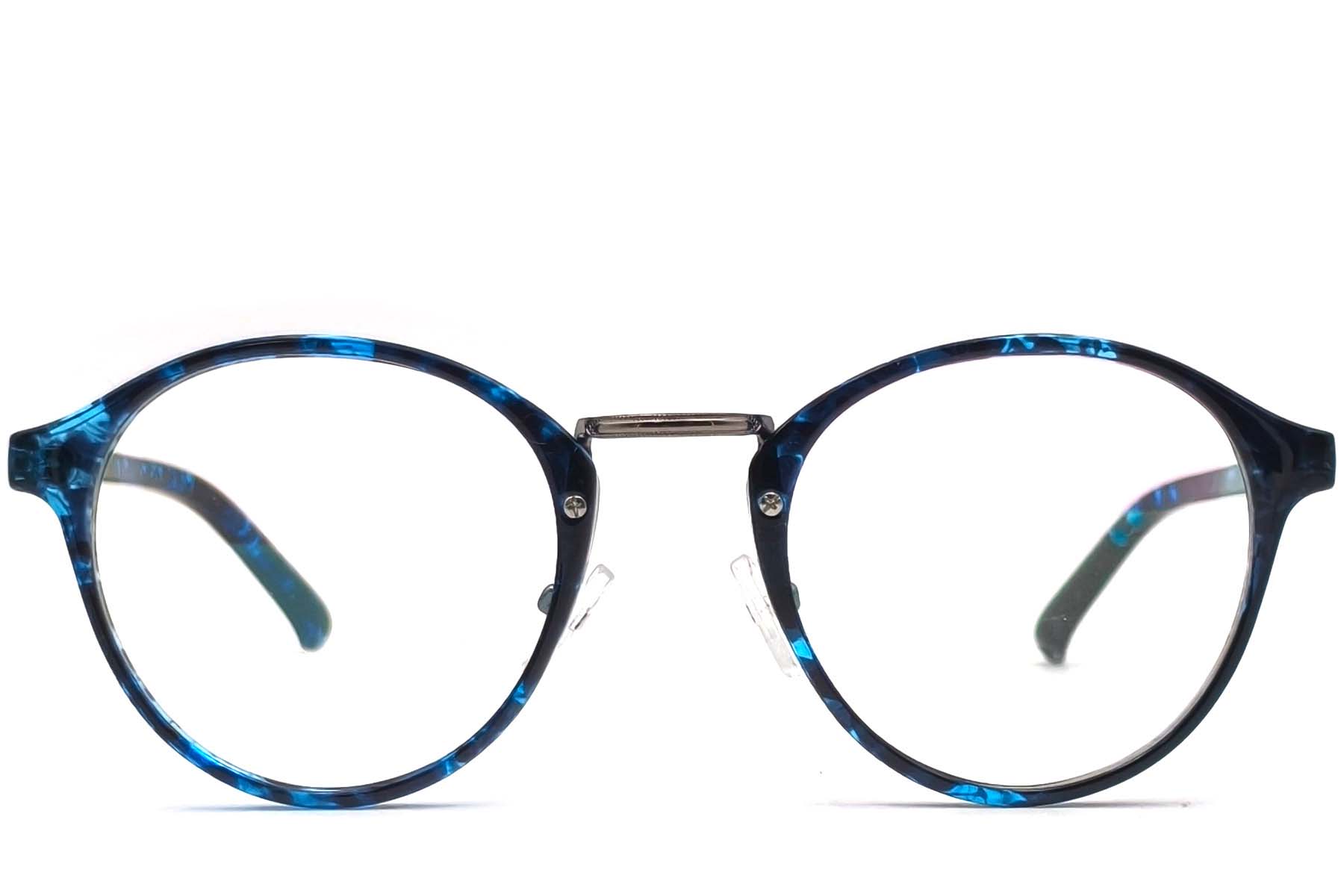 BS1620-0016_Blue_Round_TR90_Glasses_front