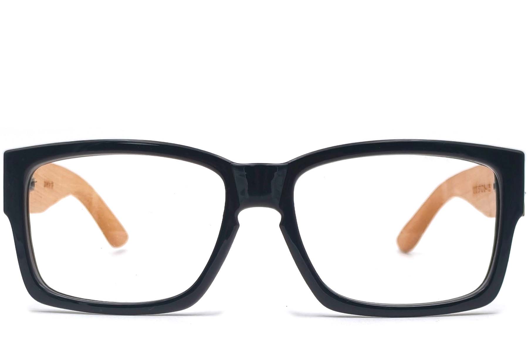 BS1620-0017_Black_Rectangular_TR90_Glasses_front