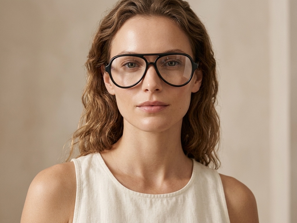 Aviator Black TR90 Glasses #BS1620-0030